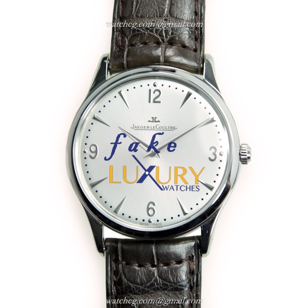 Jaeger-Lecoultre Q1348420 Manual Wind Replica Watch - Ultra Thin Silver Dial Stainless Steel Case - Luxury Replica Watch