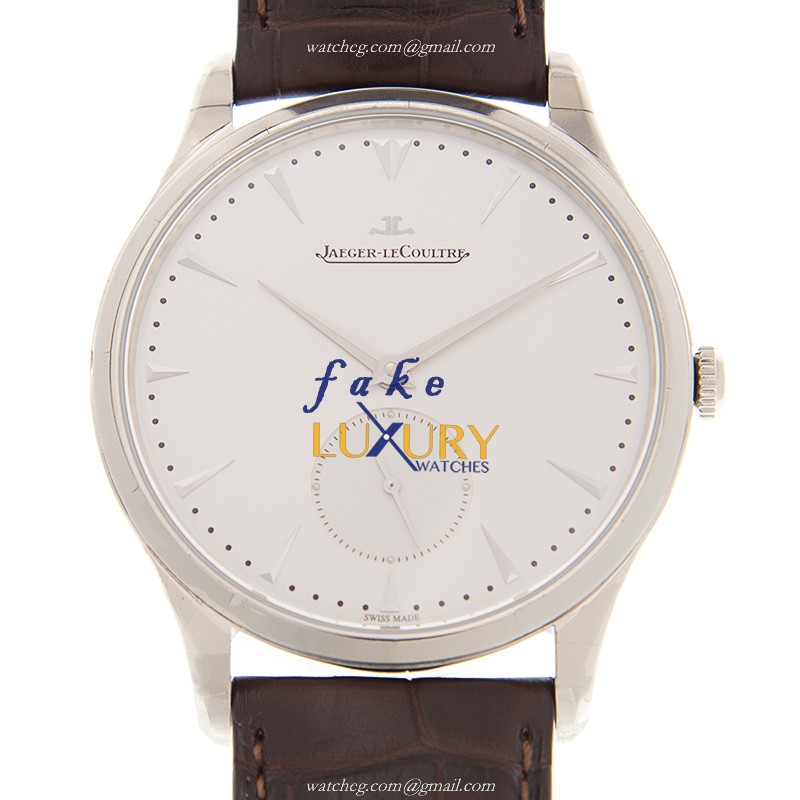 Jaeger-Lecoultre Q1358420 | Automatic | Steel | Silver Dial | Brown Alligator Strap Replica Watch - Luxury Replica Watch