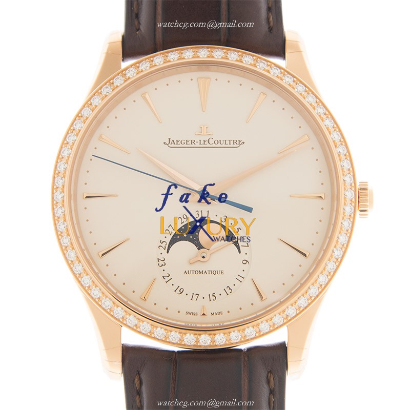 Jaeger-Lecoultre Q1362502 Master Ultra Thin Automatic 18kt Rose Gold & Diamond Replica Watch - Luxury Replica Watch