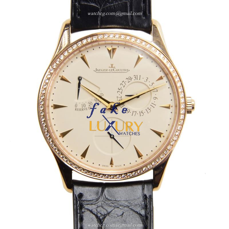 Jaeger-Lecoultre Q1372501 MASTER ULTRA THIN Automatic 18kt Rose Gold & Diamonds Replica Watch - Luxury Replica Watch