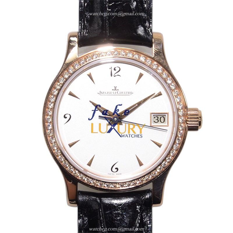 Jaeger-Lecoultre Q1382404 Replica Watch, Swiss Automatic, 18kt Rose Gold Case & Diamond Bezel - Luxury Replica Watch