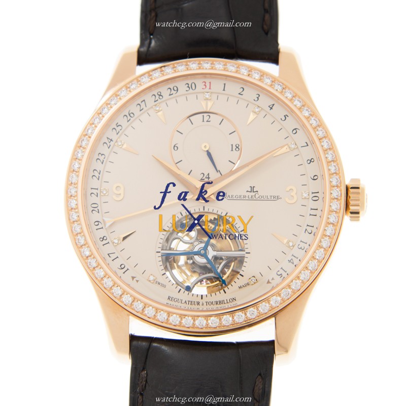Jaeger-Lecoultre Q156241P Luxury Replica Watch, Swiss Automatic, 18kt Rose Gold & Diamond Bezel - Luxury Replica Watch