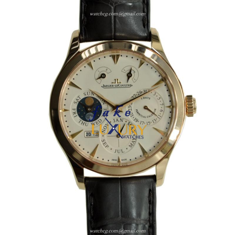 -QL1612420 - Jaeger-Lecoultre Master Ultra Thin Manual Wind 18kt Rose Gold Replica Watch - Beige - Luxury Replica Watch