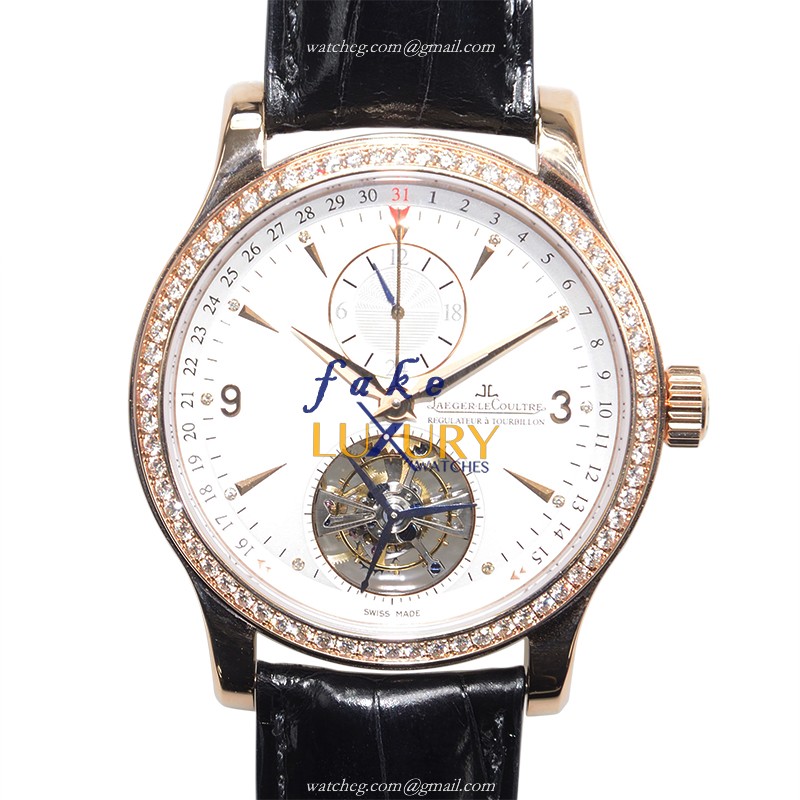 Jaeger-Lecoultre Q1652401 MASTER ULTRA THIN Automatic 18kt Rose Gold & Diamonds Replica Watch - Luxury Replica Watch