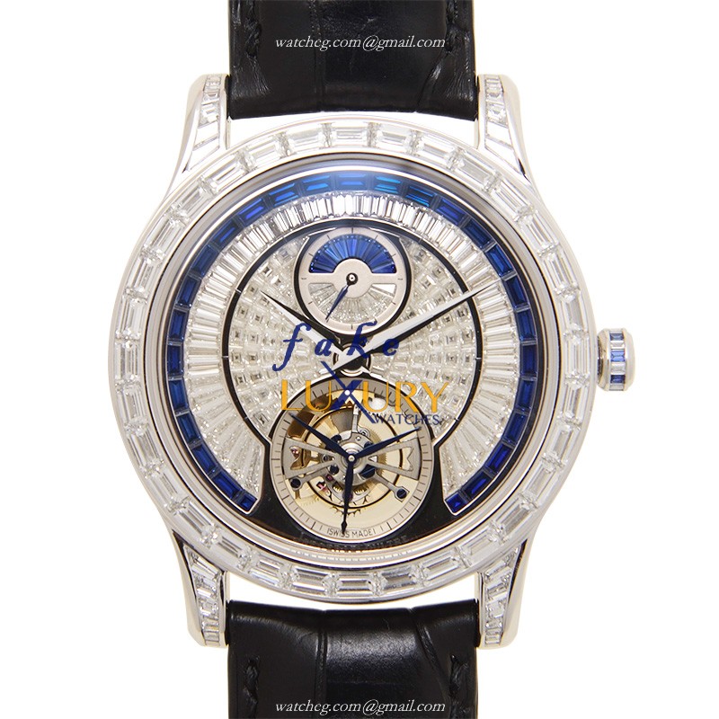 Jaeger-Lecoultre Q1663416 Master Ultra Thin Auto 18kt White Gold Diamond Replica Watch - Luxury Replica Watch