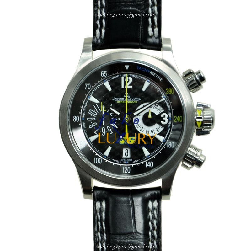Jaeger-Lecoultre Q175847V Master Ultra Thin Auto Stainless Steel Case Black Dial Alligator Strap - Luxury Replica Watch
