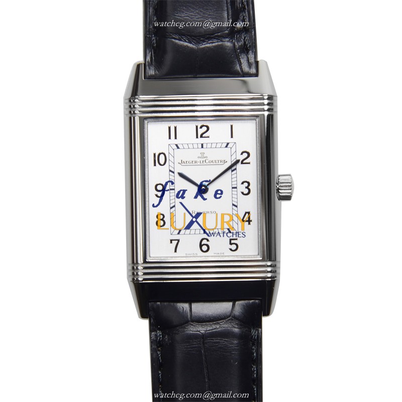 Jaeger-Lecoultre Q2518412 Quartz Stainless Steel Case Replica Watch - White Dial, Black Alligator - Luxury Replica Watch