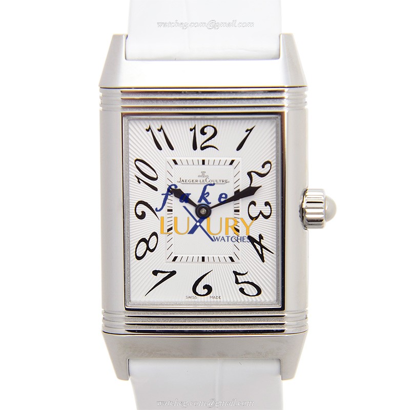 Jaeger-Lecoultre Q2568402 REVERSO Manual Wind Stainless Steel Replica Watch, Silver Dial, Alligator - Luxury Replica Watch