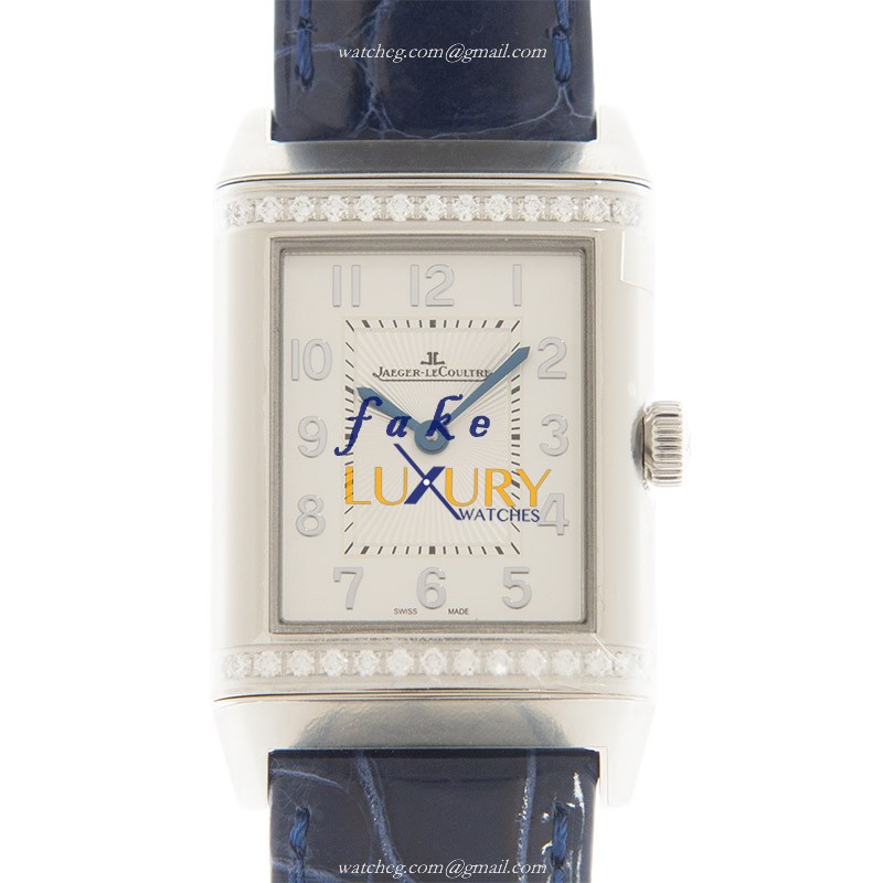 Jaeger-Lecoultre Q2578480 Reverso White Dial Blue Alligator | Automatic | Steel | Replica Watch - Luxury Replica Watch