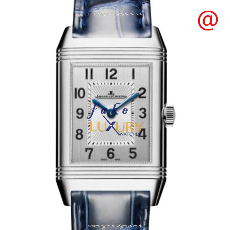 Jaeger-Lecoultre Q2588422 REVERSO Manual Wind Stainless Steel Replica Watch, 24mm, Black Dial, Blue - Luxury Replica Watch