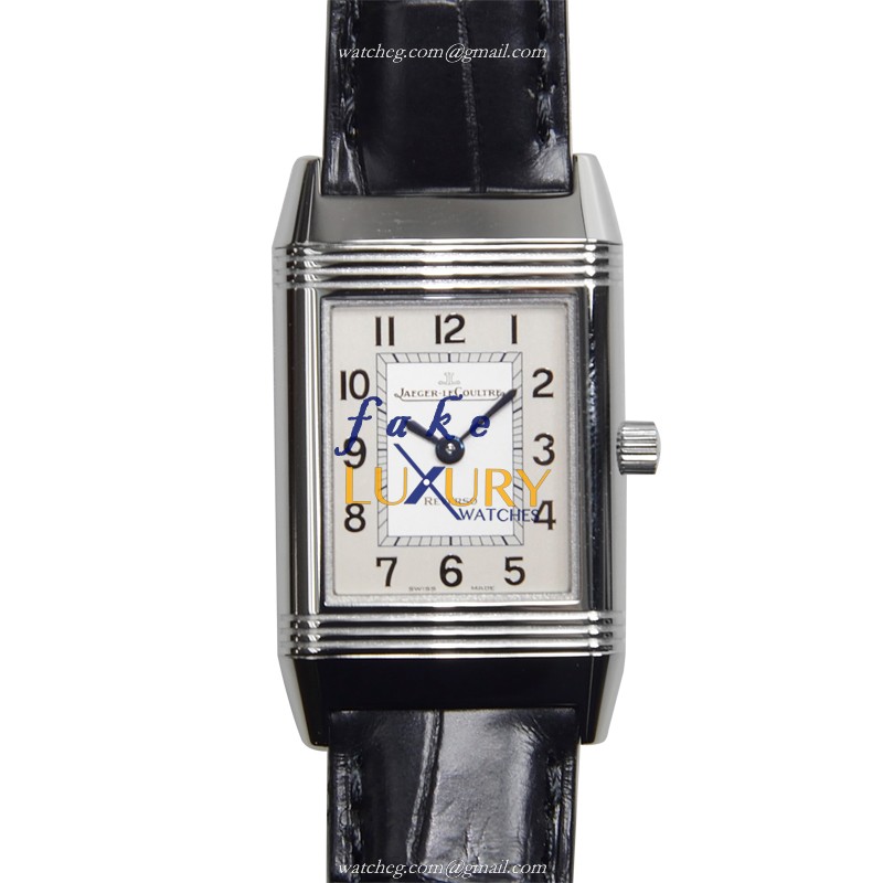 Jaeger-Lecoultre Reverso Q2608412 Replica Watch, Manual Wind, Silver Dial, Black Alligator Strap - Luxury Replica Watch