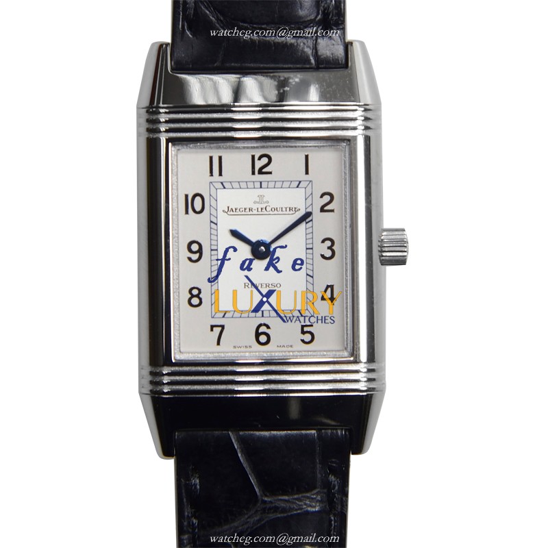 Jaeger-Lecoultre Reverso Q2618412 Quartz Silver Dial Alligator Strap Steel Replica Watch - Luxury Replica Watch