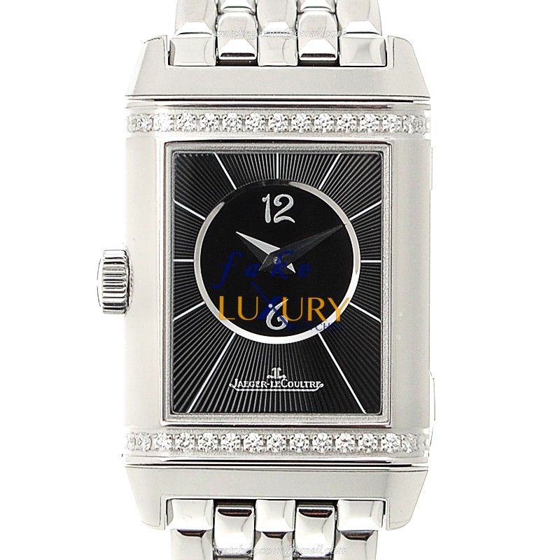 Jaeger-Lecoultre Q2668130 REVERSO Automatic Stainless Steel Replica Watch, Black Dial, Silver Strap