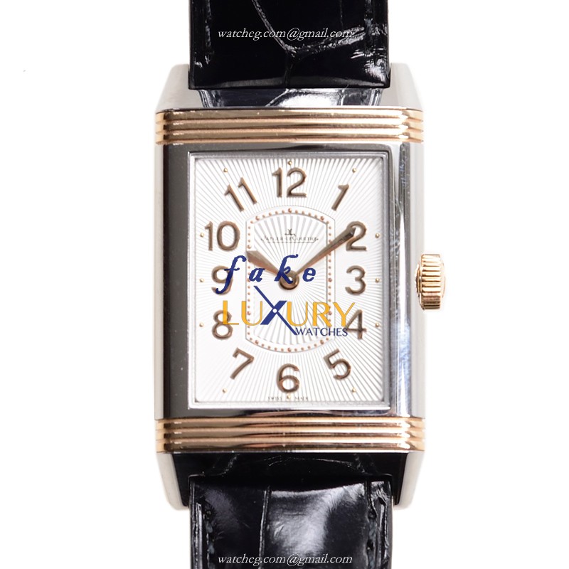Jaeger-Lecoultre Q3204422 REVERSO Automatic Stainless Steel Replica Watch - White Dial, Black - Luxury Replica Watch
