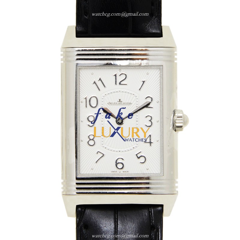 Jaeger-Lecoultre Q3308421 Manual Wind Stainless Steel Case Replica Watch with Silver Dial Black - Luxury Replica Watch