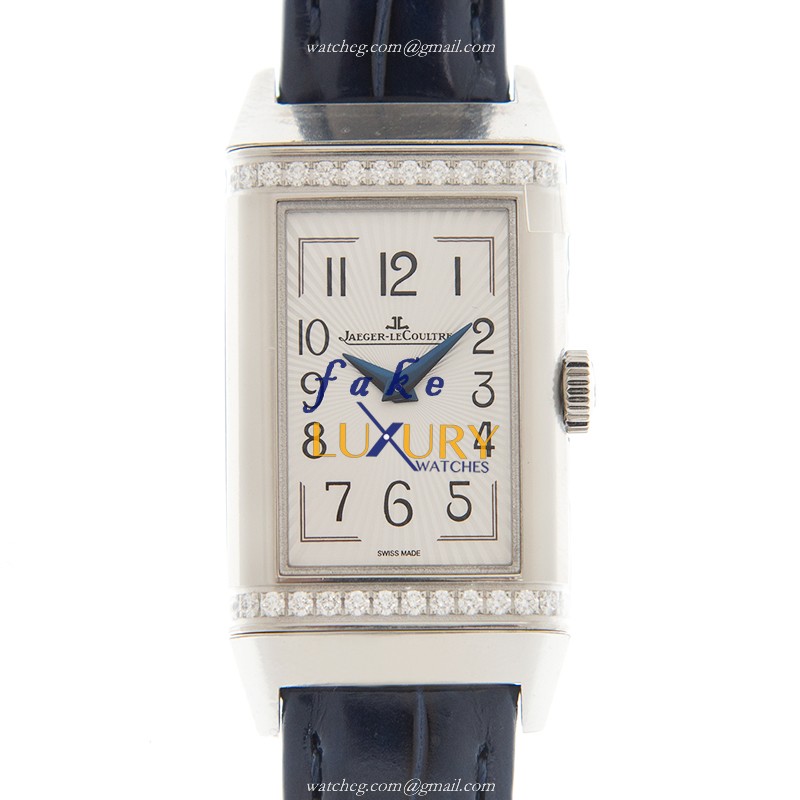 Jaeger-Lecoultre Q3348420 REVERSO Manual Wind Stainless Steel & Diamonds Replica Watch - 20mm - Luxury Replica Watch