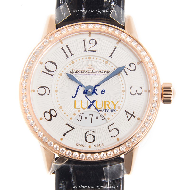 Jaeger-Lecoultre Q3402530 Rendez Vous Replica Watch Quartz 18kt Rose Gold Diamonds White Dial - Luxury Replica Watch