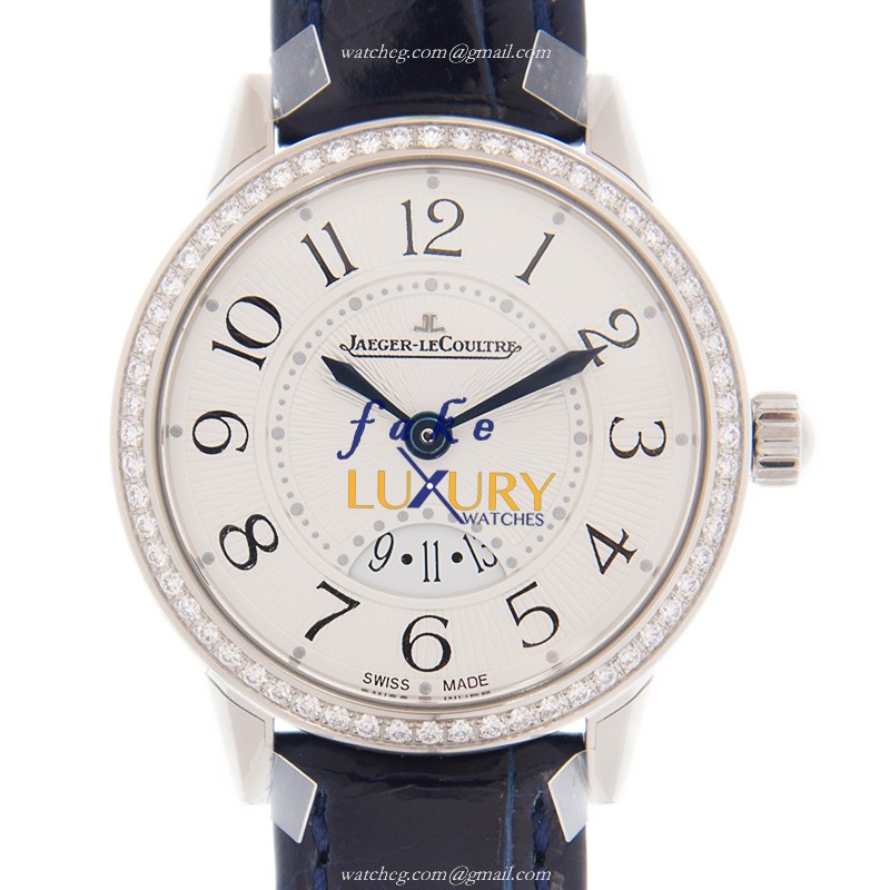 Jaeger-Lecoultre Q3408530 RENDEZ VOUS Quartz Silver Alligator Blue Replica Watch - Luxury Replica Watch
