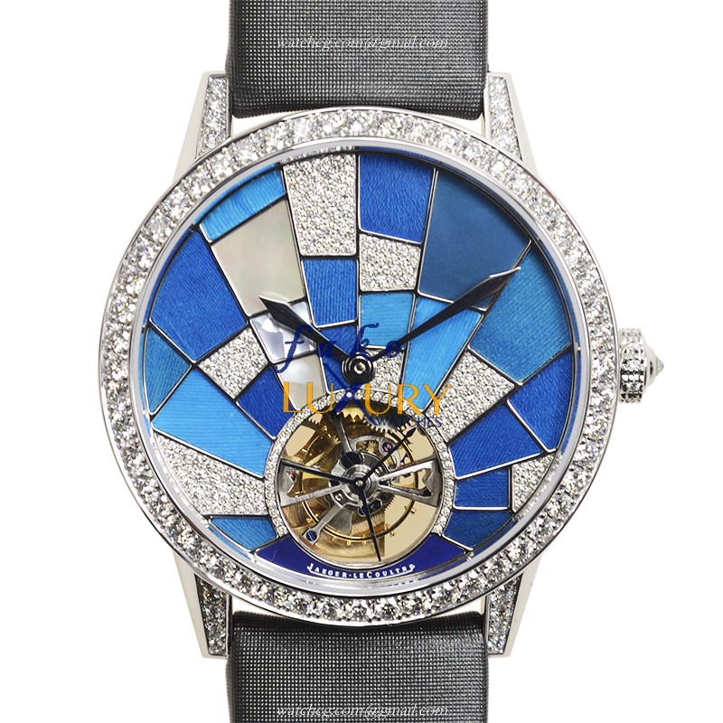 Jaeger-Lecoultre Q3413405 Replica Watch, Blue Dial, 18kt White Gold Diamond Case, Automatic - Luxury Replica Watch