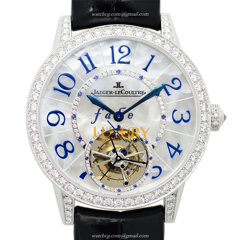 -REPLICA Q3413408 JAEGER-LECOUTRE RENDEZ VOUS Automatic White Mother of Pearl Black Alligator - Luxury Replica Watch