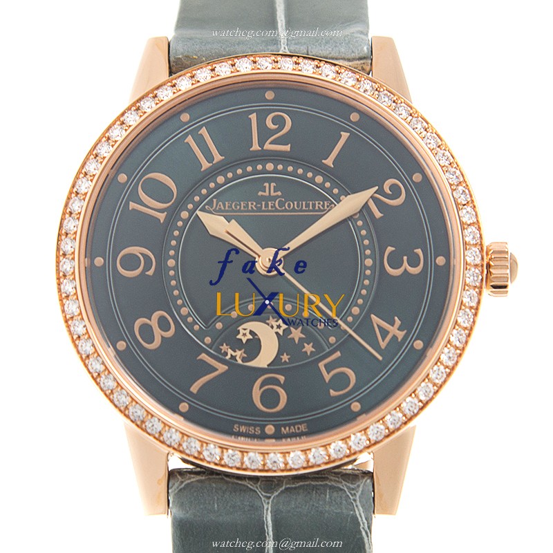 Jaeger-Lecoultre Q3442450 Automatic 18kt Rose Gold & Diamond Bezel - Gray Dial Replica Watch - Luxury Replica Watch