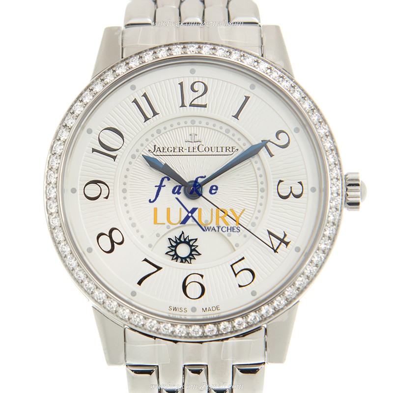 Jaeger-Lecoultre Q3448130 Replica Watch, Automatic Movement, White Dial, Steel & Diamond Case - Luxury Replica Watch