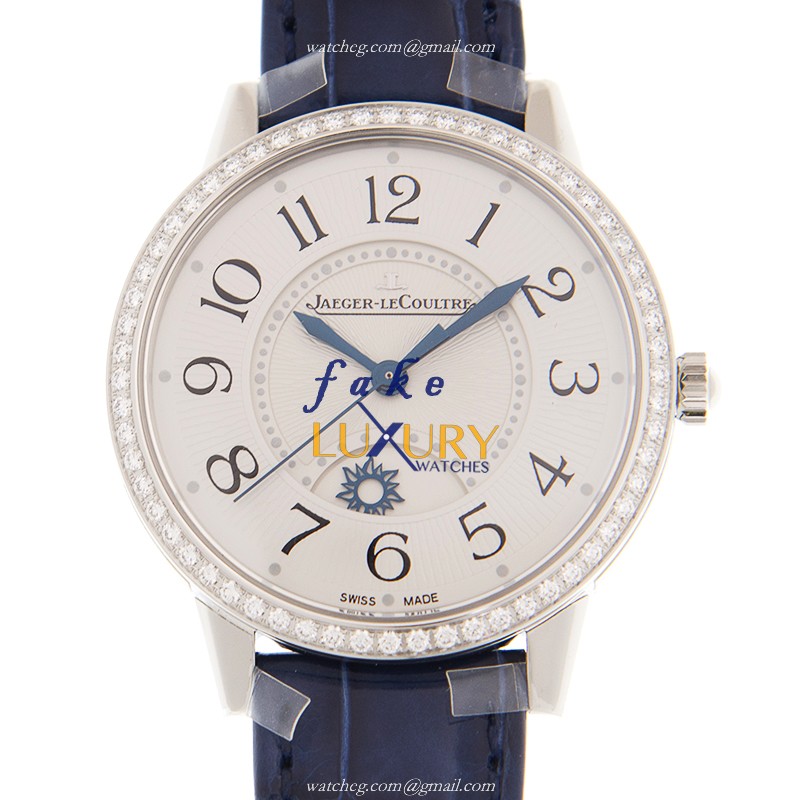 Jaeger-Lecoultre Q3448430 RENDEZ VOUS Automatic Stainless Steel Replica Watch, Silver Dial, Leather - Luxury Replica Watch