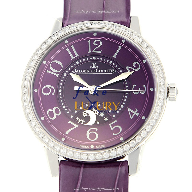 Jaeger-Lecoultre Q3448460 Replica Watch - Rendez-Vous Automatic - Purple Dial - Alligator Strap - Luxury Replica Watch
