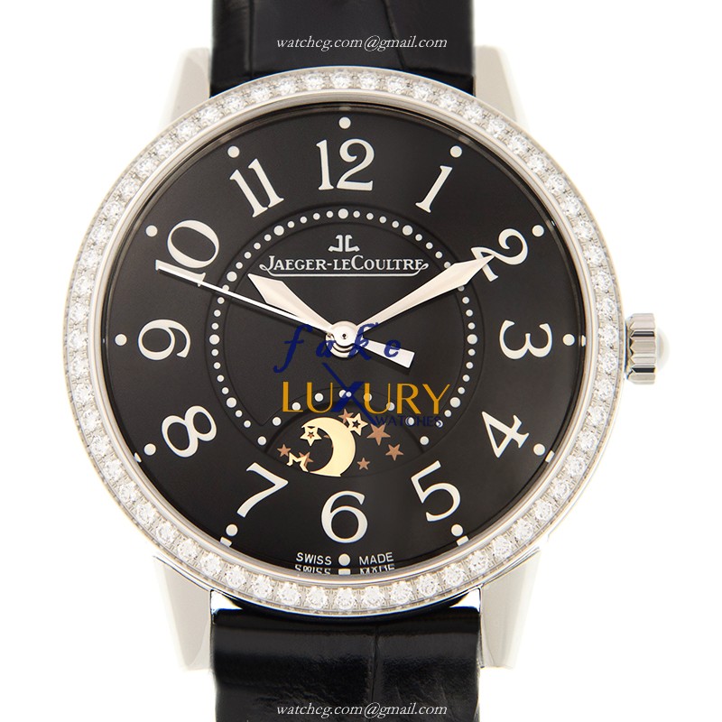 Jaeger-Lecoultre Q344847J RENDEZ VOUS Auto | Steel Case | Black Dial | Alligator Strap Replica Watch - Luxury Replica Watch