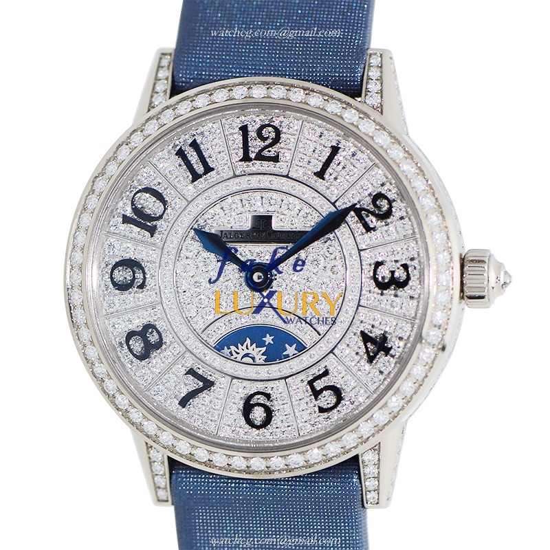 Jaeger-Lecoultre Q3463407 RENDEZ VOUS Automatic 18kt White Gold Diamond Replica Watch Silver Dial - Luxury Replica Watch