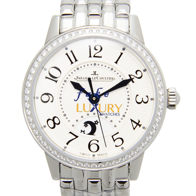 Jaeger-Lecoultre Q3468121 Rendez Vous Replica Watch, White Dial, Steel & Diamond Case, Automatic - Luxury Replica Watch