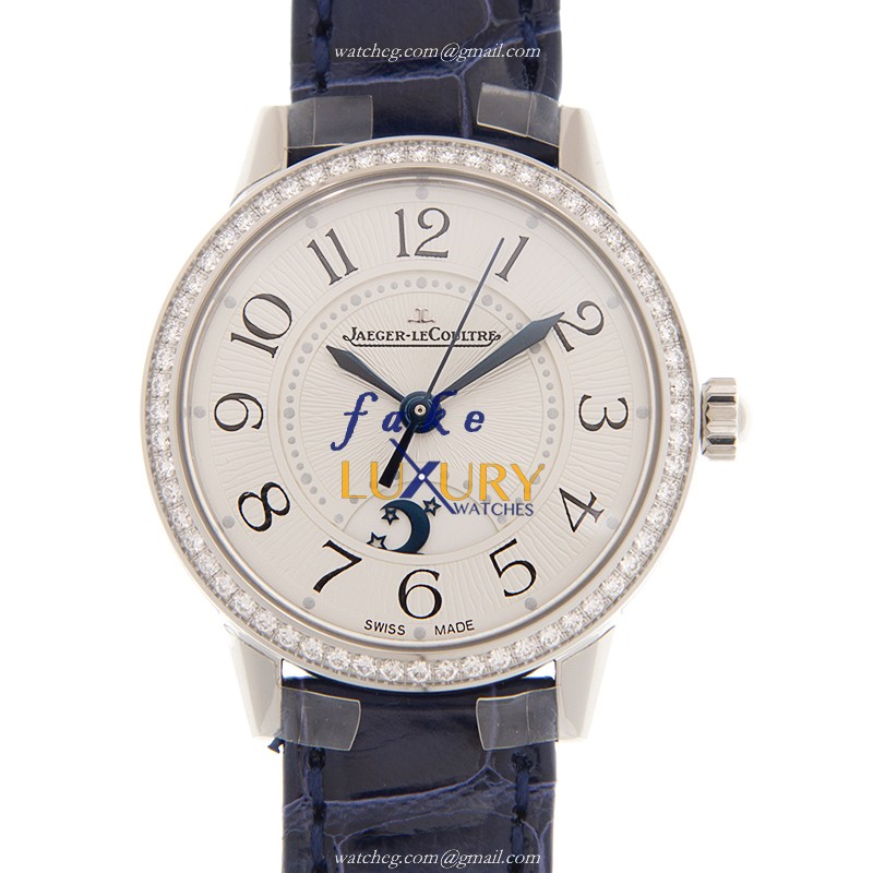 Jaeger-Lecoultre Q3468430 Rendez Vous Replica Watch, White Dial, Blue Alligator Strap - Luxury Replica Watch