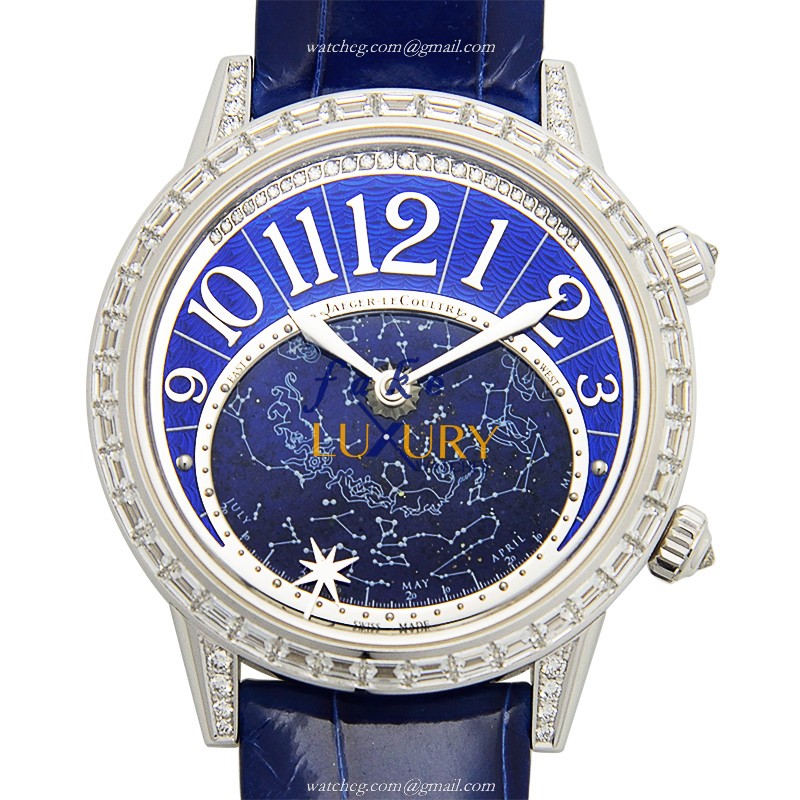 Jaeger-Lecoultre Q3483591 CELESTIAL Automatic 18kt White Gold & Diamond Replica Watch with Blue - Luxury Replica Watch