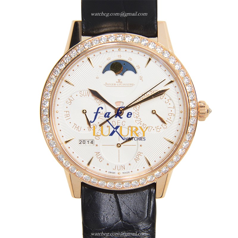 Q3492420 - Jaeger-LeCoultre Rendez Vous Replica Watch - 18kt Rose Gold Diamonds - Silver Dial - Luxury Replica Watch