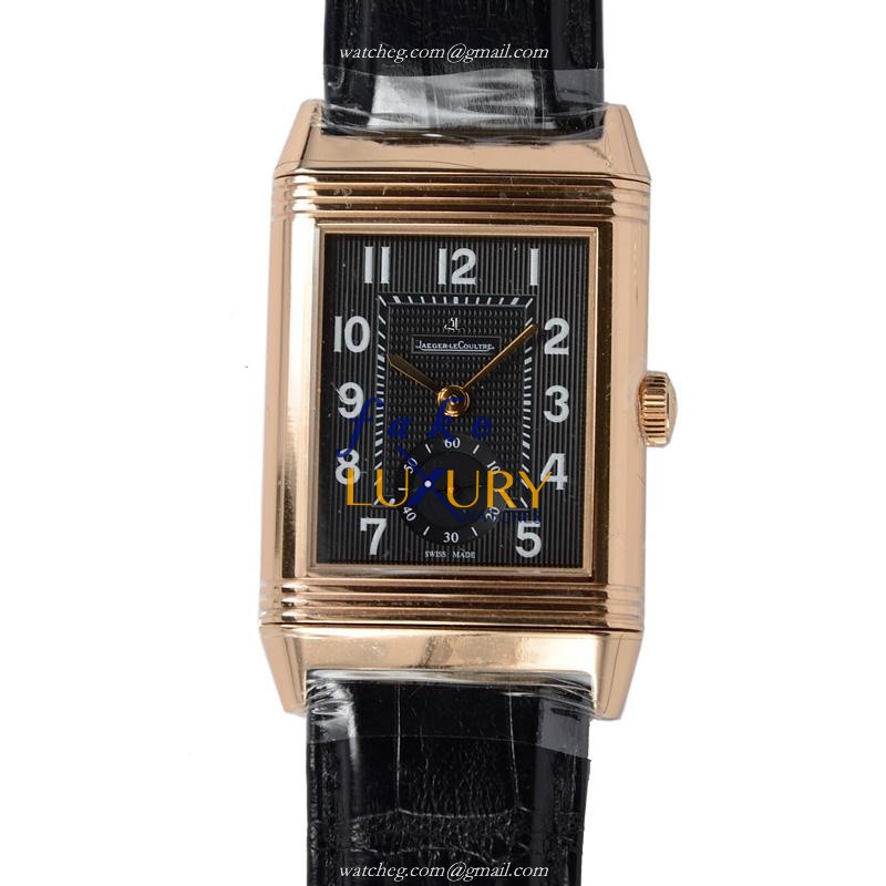 Jaeger-Lecoultre Q3732470 REVERSO Manual Wind 18kt Rose Gold Replica Watch - Swiss Movement, Black - Luxury Replica Watch