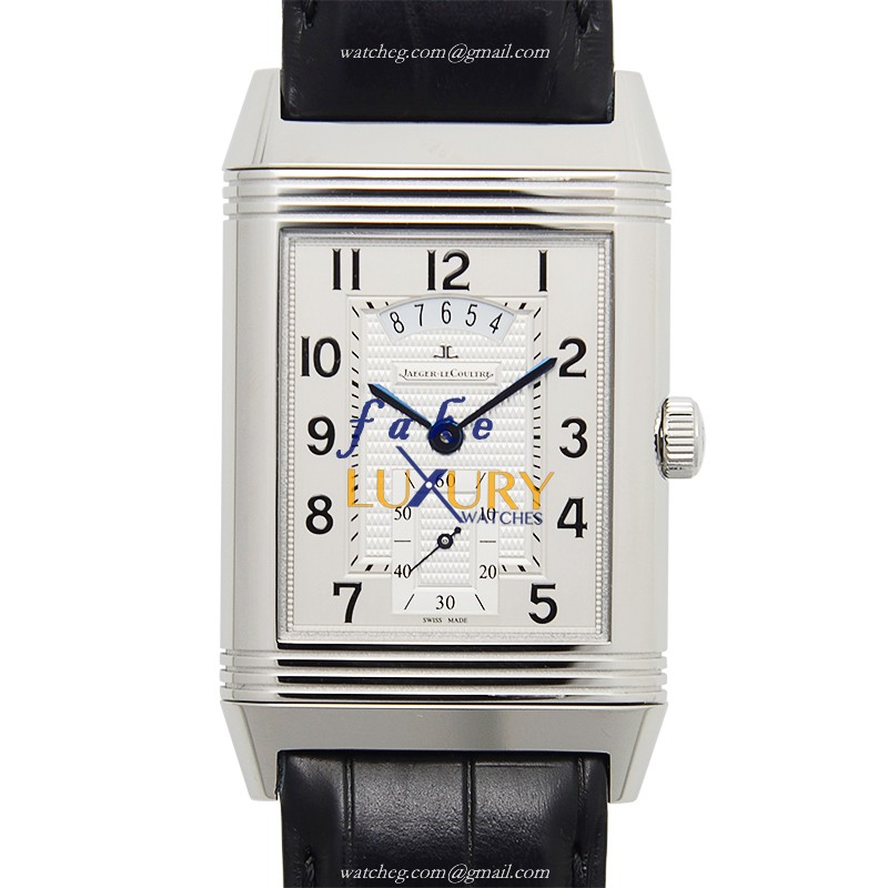 Jaeger-Lecoultre Q3748421 REVERSO Manual Wind - Stainless Steel Case - Silver Dial - Alligator - Luxury Replica Watch