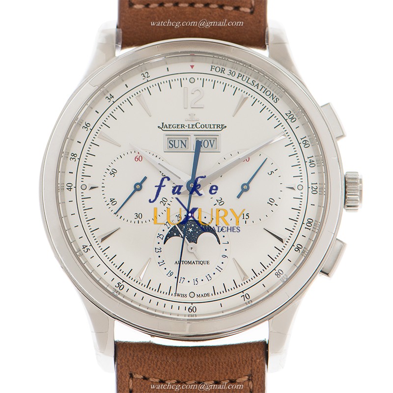 Jaeger-Lecoultre Q4138420 Master Ultra Thin Automatic Silver Dial Leather Replica Watch - Luxury Replica Watch