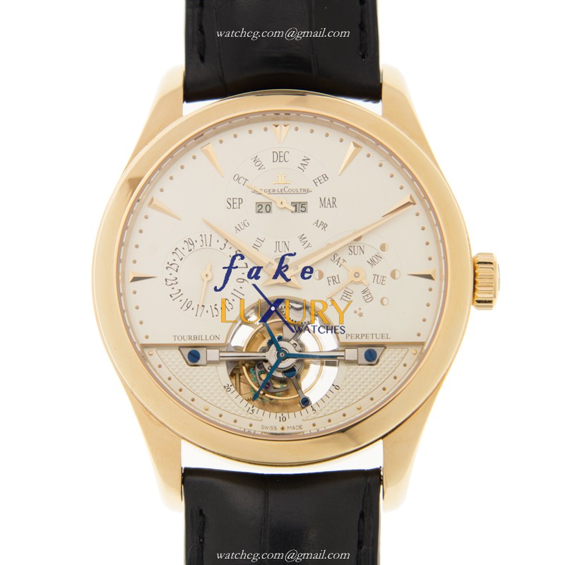 Jaeger-Lecoultre Q500142A MASTER GRANDE MEMOVOX Auto 18kt Gold Replica Watch, Auto Movement, White - Luxury Replica Watch