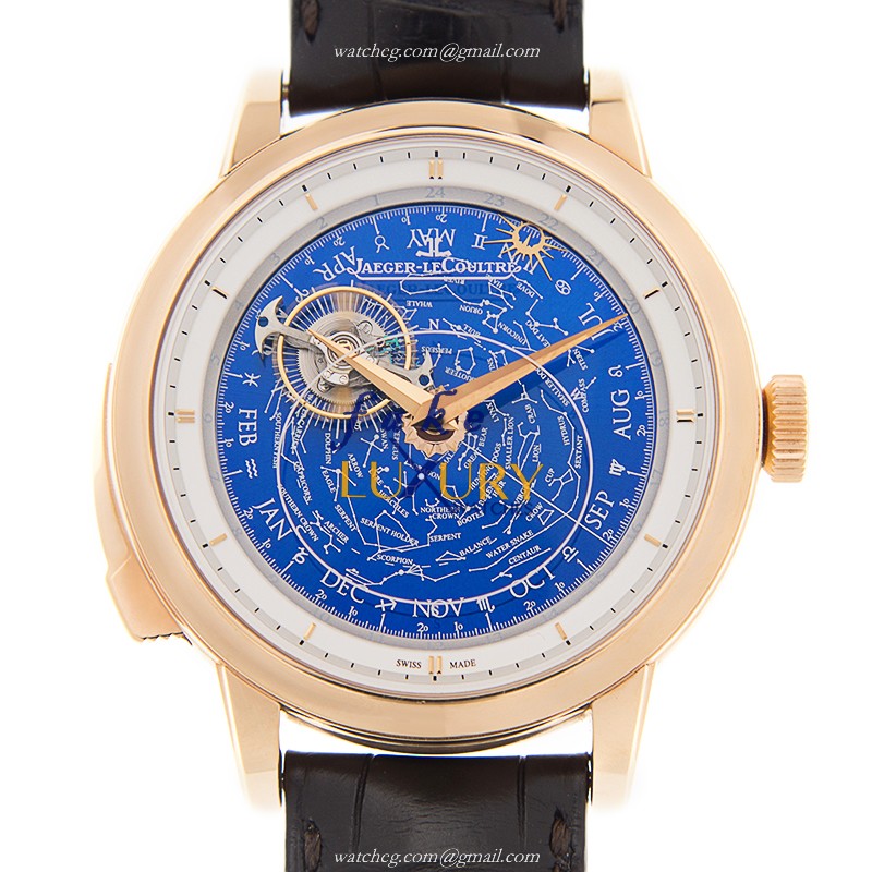 Jaeger-Lecoultre Q5022580 Manual Wind 18kt Rose Gold Replica Watch - Master Ultra Thin Blue Dial - Luxury Replica Watch