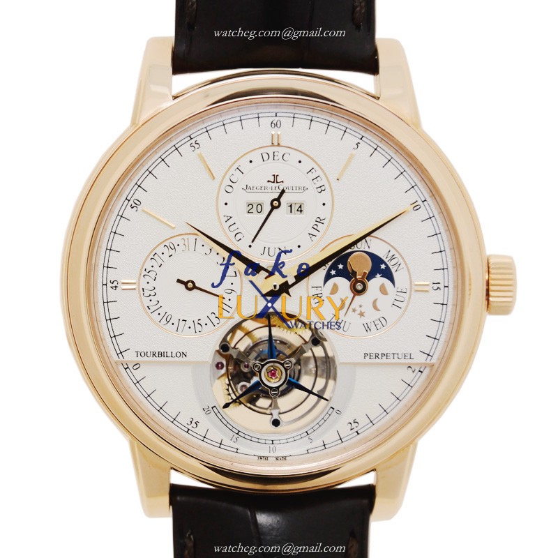 Jaeger-Lecoultre Q5042520 Master Ultra Thin Replica, Automatic, Silver Dial, Rose Gold Case Watch - Luxury Replica Watch
