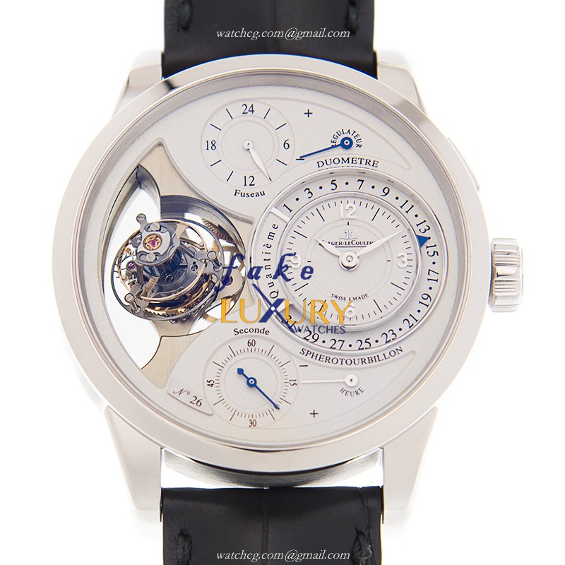 Q6056590 - Jaeger-Lecoultre Duometre Replica Watch 950 Platinum Manual Wind Silver Dial - Luxury Replica Watch