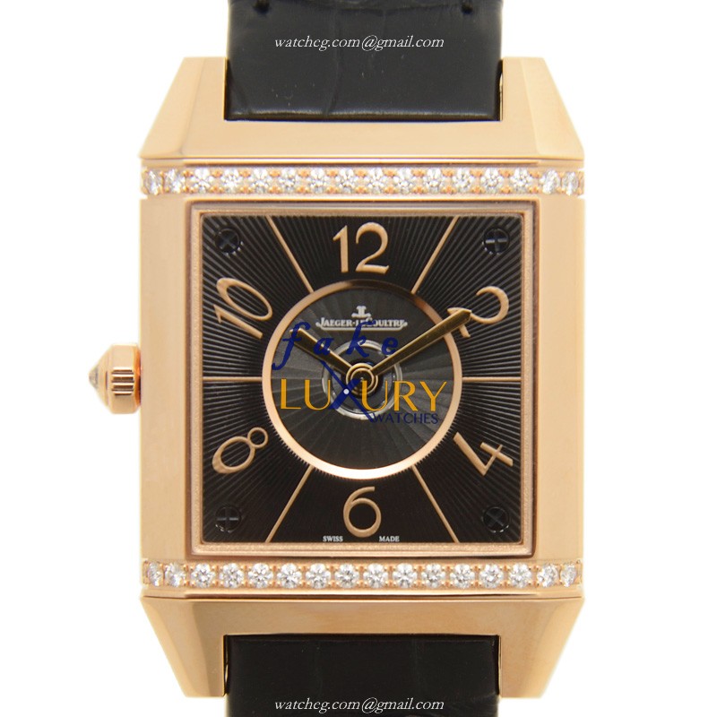 Jaeger-Lecoultre Q7052421 REVERSO Automatic 18kt Rose Gold & Diamonds Replica Watch - Swiss - Luxury Replica Watch