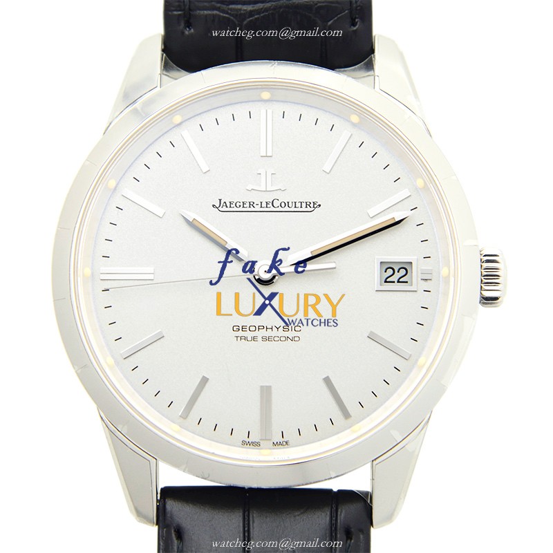 Jaeger-Lecoultre Q8018420 GEOPHYSIC Automatic Stainless Steel Replica Watch, Silver & White Dial - Luxury Replica Watch