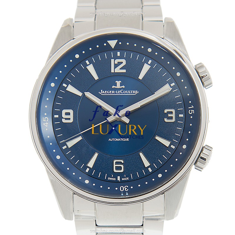 Jaeger-Lecoultre Q9008180 POLARIS DATE Auto Stainless Steel Replica Watch - Blue Dial, Silver Strap - Luxury Replica Watch