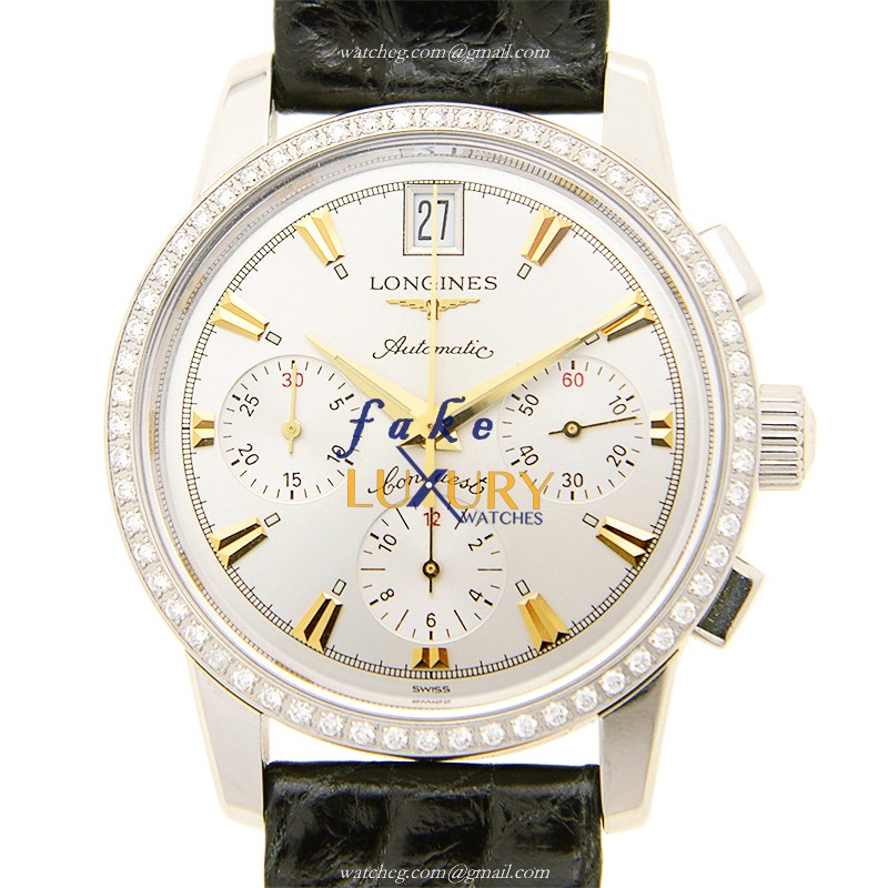 L1.141.0.75.2 - Longines Heritage Replica Watch Quartz Silver Dial Leather Strap