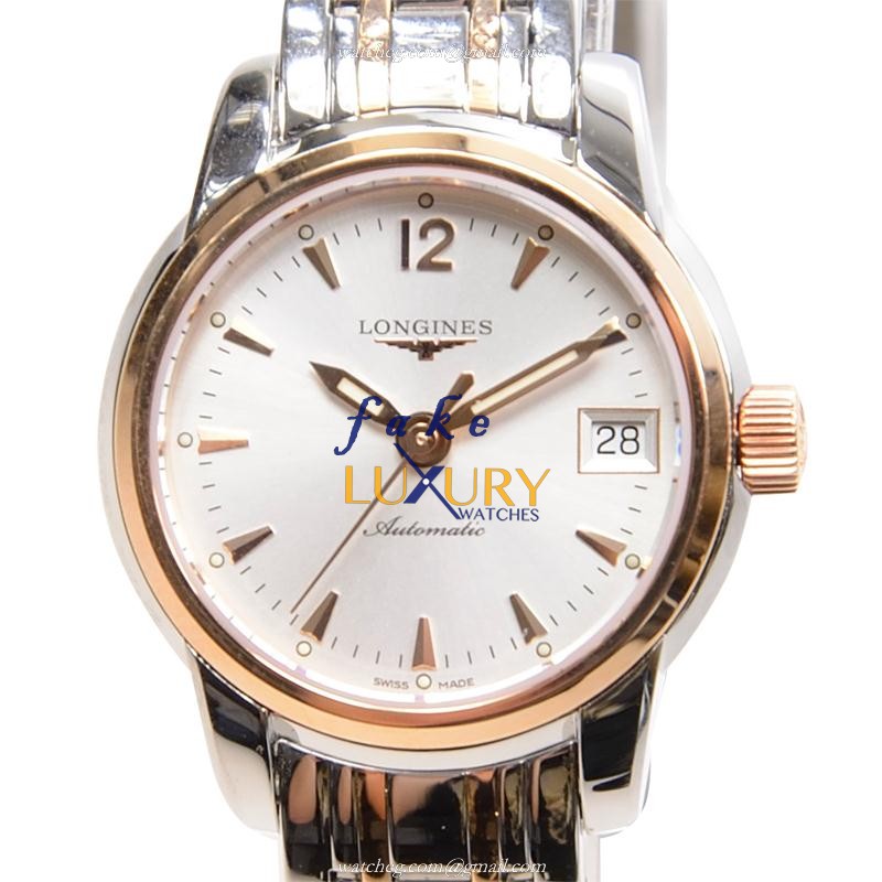 L2.263.5.72.7 - Longines Saint Imier Replica Watch Automatic Silver Dial 18kt Rose Gold Steel