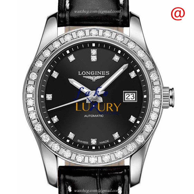 - L2.285.0.57.3 LONGINES CONQUEST CLASSIC Automatic Stainless Steel & Diamond Replica Watch