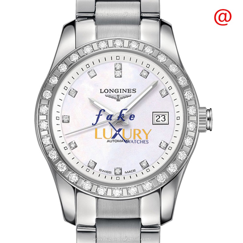 L2.285.0.87.6 - Longines Conquest Classic Replica Watch - Automatic - White Dial Diamond Accent