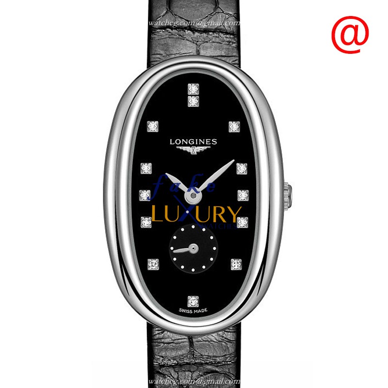 L2.307.4.57.0 - Longines Symphonette Replica Watch Quartz Black Dial Leather