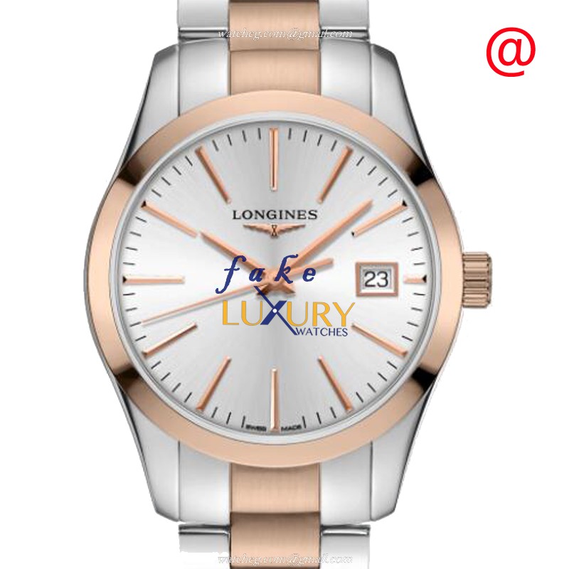 L2.386.3.72.7 - Longines Conquest Classic Replica Watch - 34mm Quartz Silver Dial